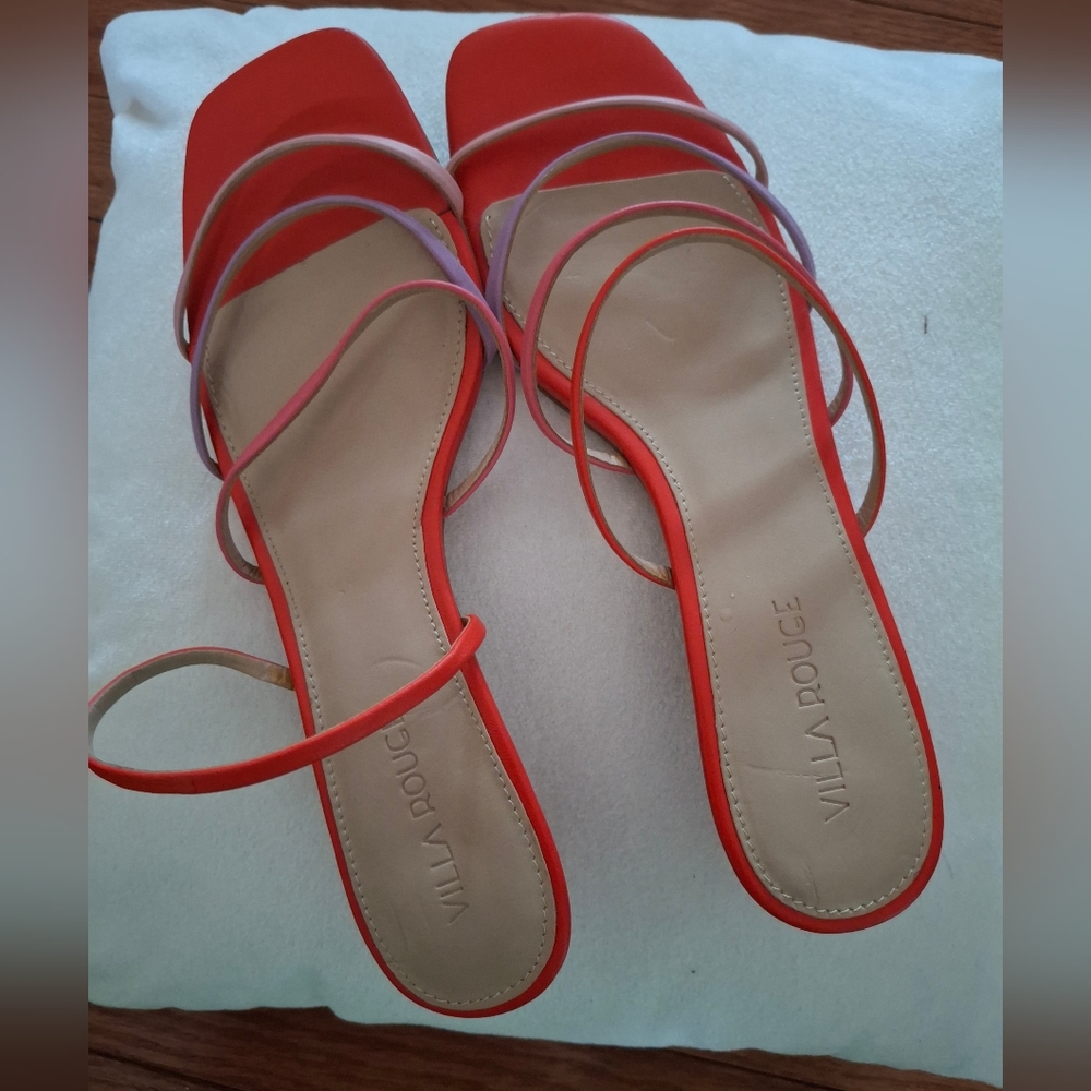 Villa Rouge VR Ridley Pink Multi Slides (7M), worn once, does not come in origin